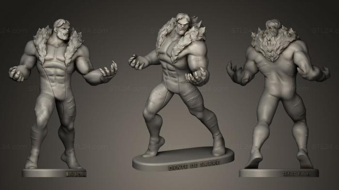 Figurines heroes, monsters and demons (Dente De Sabre, STKM_0175) 3D models for cnc